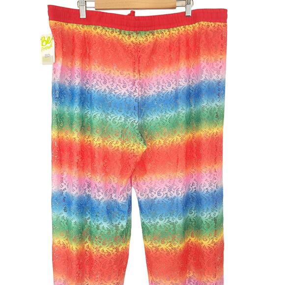 Nordstrom BP. Pride Rainbow Ombre Laci Lace Swim Coverup Pants Size XXL, NWT - Picture 5 of 15